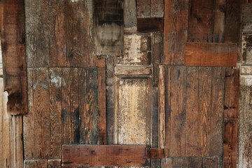 Fototapeta na wymiar Recycle Wood Wall Paneling Background