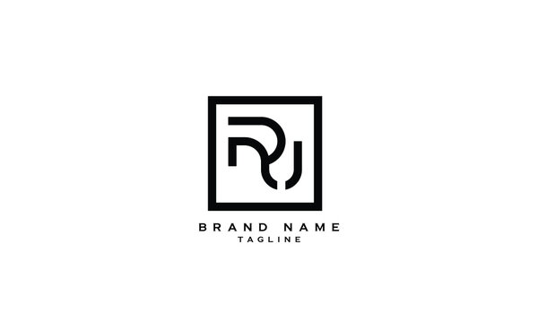 RU, UR, Abstract initial monogram letter alphabet logo design