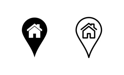 Address icon vector. home location sign and symbol. pinpoint
