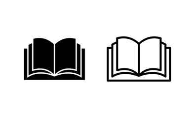 Book icon vector. open book sign and symbol. ebook icon