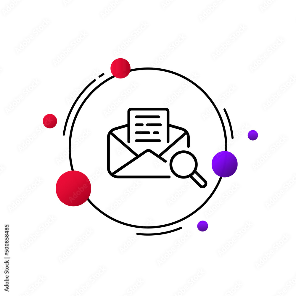 Poster mail icon. sending letter. search for errors. the letter has been read. letter change. delivered suc