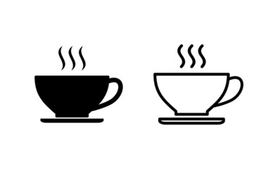 coffee cup icon vector. cup a coffee sign and symbol