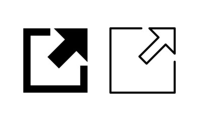 External link icon vector. link sign and symbol. hyperlink symbol