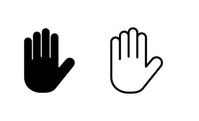 Hand icon vector. hand sign and symbol. palm