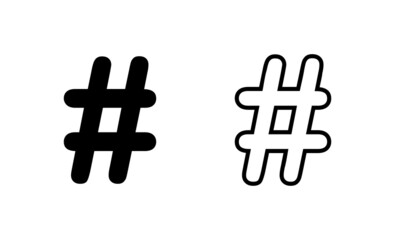 Hashtag icon vector. hashtag sign and symbol