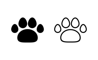 Naklejka na ściany i meble Paw icon vector. paw print sign and symbol. dog or cat paw