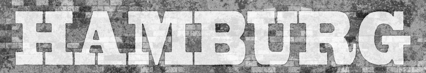 Naklejka premium Street art lettering of HAMBURG