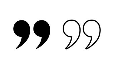 Quote icon vector. Quotation mark sign and symbol