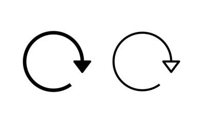 Refresh icon vector. Reload sign and symbol. Update icon.