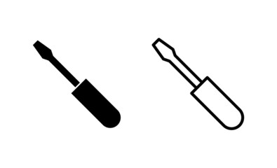 Screwdriver icon vector.tools sign and symbol