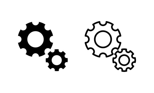 Setting icon vector. Cog setting sign and symbol. Gear Sign