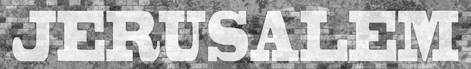Fototapeta premium Street art lettering of JERUSALEM