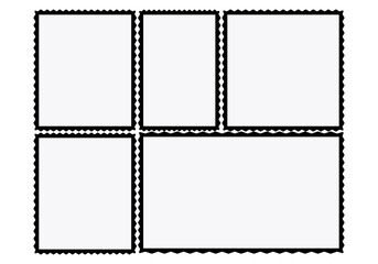 Fondo de sellos negro en fondo blanco.