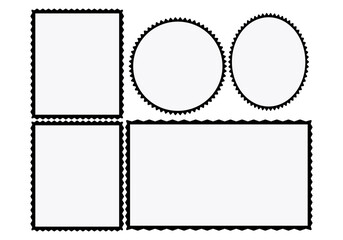 Fondo de sellos negro en fondo blanco.