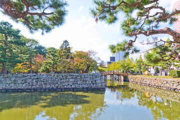 Obraz premium Wakayama Castle in Wakayama city, Japan.