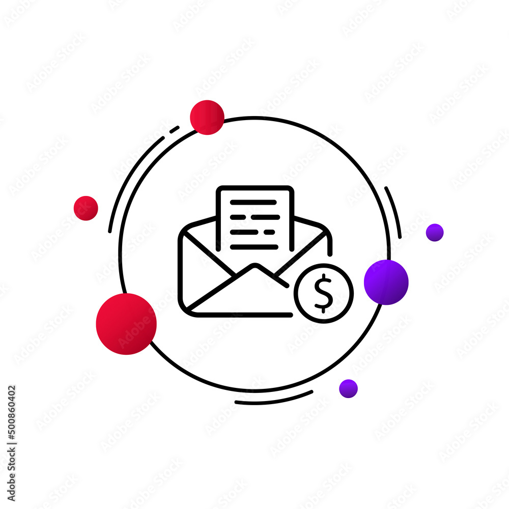 Poster mail icon. creating and sending a letter. letter protection. letter change. sale. e-mail address. on