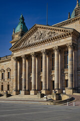 Portal Bundesverwaltungsgericht am Simsonplatz Gericht, in Leipzig, Sachsen, Deutschland