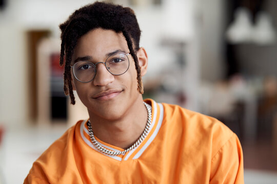 Smiling young man wearing eyeglasses