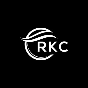 RKC letter logo design on black background. RKC  creative initials letter logo concept. RKC letter design.
