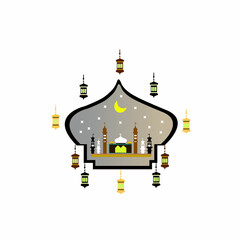 House in the mosque ramadan kareem islamic.Perfect for background ramadan.