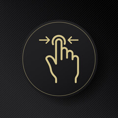 Hand icon. Finger hold. Hand movement. Hand gesture. Action by gesture. Intelligent control Quick response. Fingerprint. vector eps 10