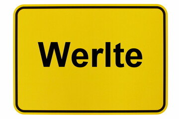Illustration eines Ortsschildes der Stadt Werlte