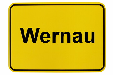 Illustration eines Ortsschildes der Stadt Wernau