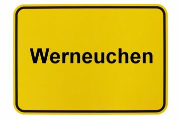 Illustration eines Ortsschildes der Stadt Werneuchen