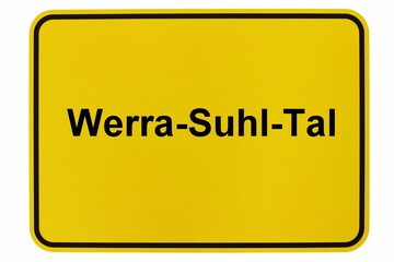 Illustration eines Ortsschildes der Stadt Werra-Suhl-Tal