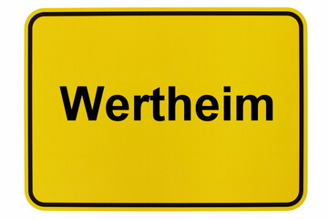Illustration eines Ortsschildes der Stadt Wertheim