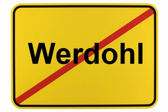 Illustration eines Ortsschildes der Stadt Werdohl