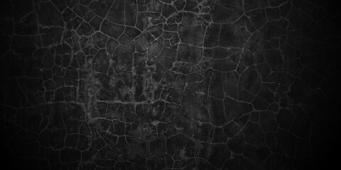 Obraz na płótnie Canvas Rock abstract black wall background. dark plastered wall background