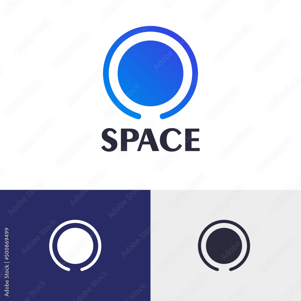 Poster circular data tech logo design vector concept. fintech company brand logomark illustration. can repr