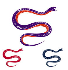 Obraz premium Snake vector tattoo, deadly poison dangerous serpent, venom aggressive predator reptile animal vintage style illustration.