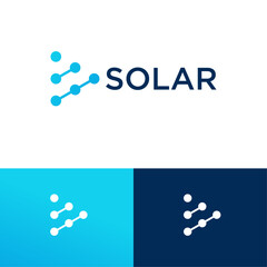 Tech connect dots logo design vector concept. Cyber data company brand logomark illustration. Can representing program, code, future, system, chain.