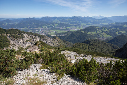 View of Untersberg massif in summer