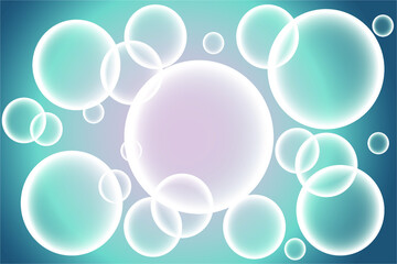 Abstract background with different bubbles
