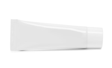 Blank tube of cosmetic product isolated on white