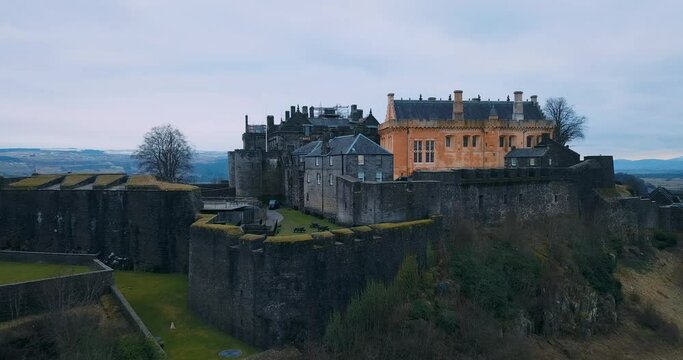 Aerial view of Stirling Castle, Ancient Scotland