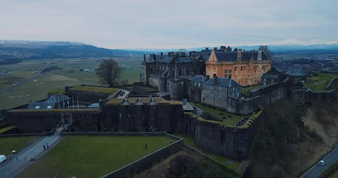 Aerial view of Stirling Castle, Ancient Scotland
