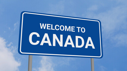 Welcome to Cayman Islands Road Sign on Clear Blue Sky