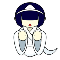 お化けの女の子のイラスト