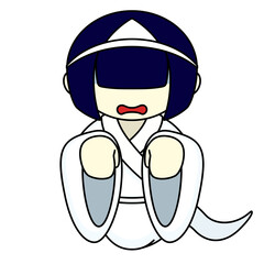 お化けの女の子のイラスト
