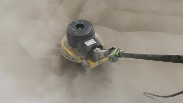 Floor grinding for decorative microcement finishing