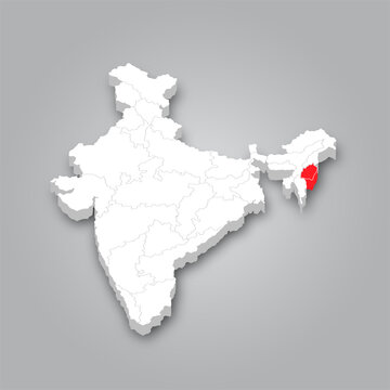Manipur 3D map is a state of India.