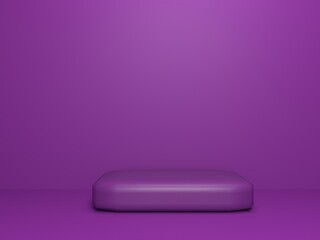 Purple design 3d object empty stand