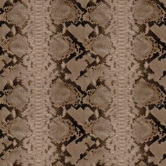 Realistic Detailed Snake Texture Seamless Pattern Stylish Trendy Fashion Colors Reptile Skin Python Surface