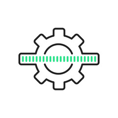 thin line gear like update or upgrade software icon