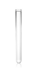 Test tube with transparent liquid isolated on white