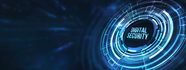 Internet, business, Technology and network concept. Cyber security data protection business technology privacy concept. 3d illustration